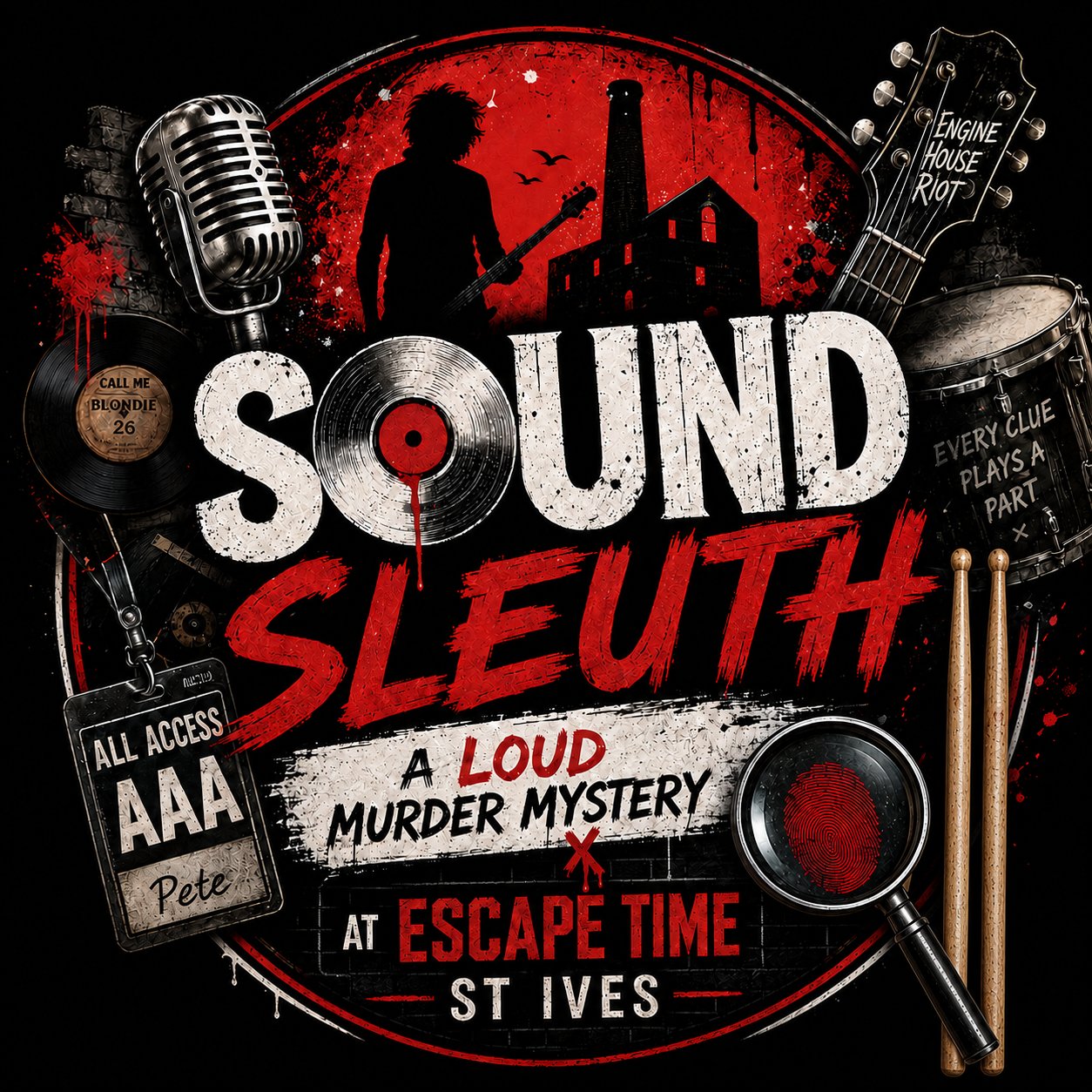 Sound Sleuth murder mystery escape room St Ives, coming soon.